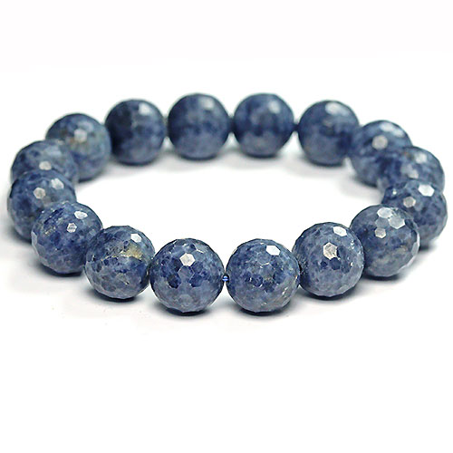 〔K1761-7〕約13mm 天然石 サファイアカット ブレスレット sapphire コランダム｜Silva Tilia