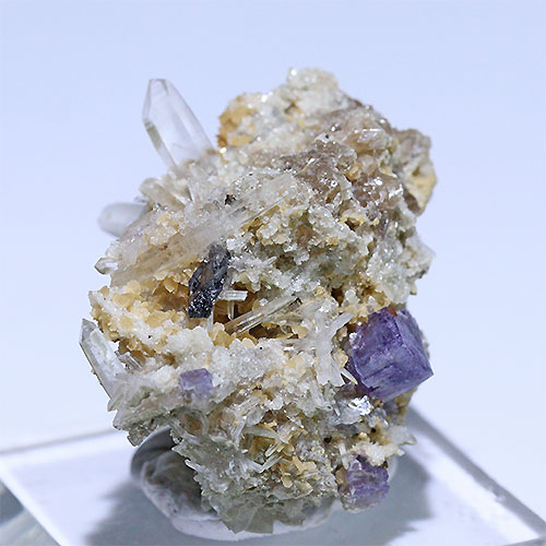 〔D435-7〕中国/湖南省瑶崗仙鉱山 Fluorite フローライト 蛍石 ヤオガンシャン鉱山 結晶 原石【メール便】