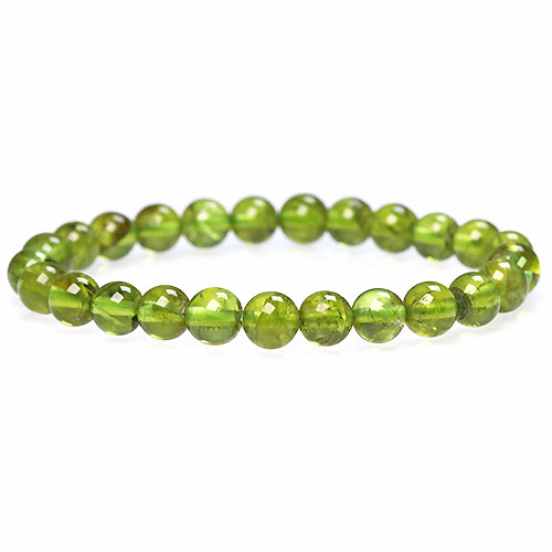 〔K1634-11〕高品質 約7mm Peridot ペリドット 橄欖石 ブレスレット