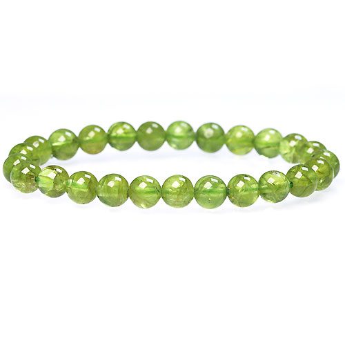 〔K1634-15〕高品質 約7mm Peridot ペリドット 橄欖石 ブレスレット