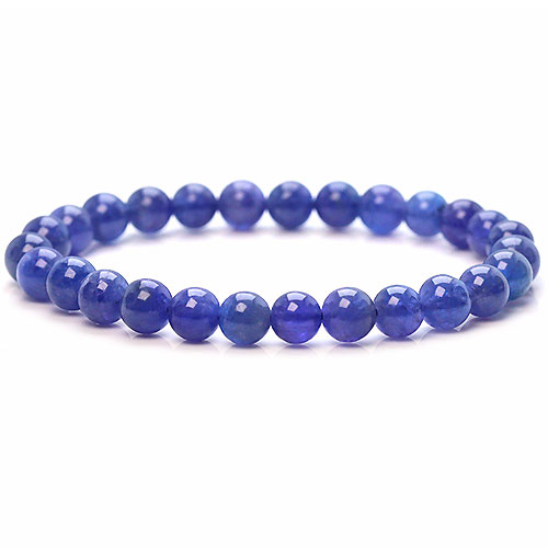〔K1631-5〕高品質 約6mm タンザナイト Tanzanite 誕生石 ブレスレット