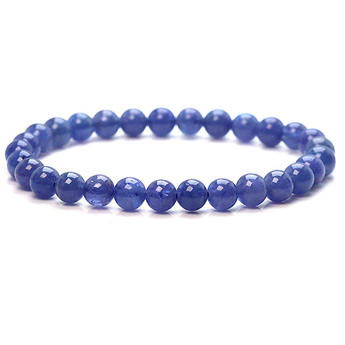 〔K1631-7〕高品質 約6mm タンザナイト Tanzanite 誕生石 ブレスレット
