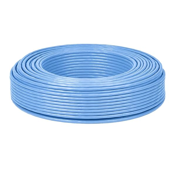 【貨物輸送無料】100m ローカルエリアネットワーク有線テレビ cat6 自作用 幽客有線テレビ 会社組織用 工事用 単線 UTP 専用いの一番付 PoE相応う 青