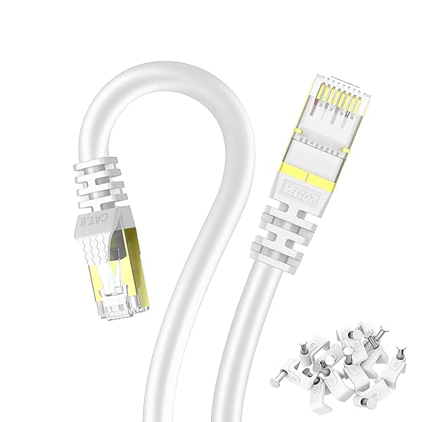 【貨物輸送無料】30m  ローカルエリアネットワーク有線テレビ CAT8 種族-8 超弾丸道路 最大限度40GBASE-T 2000MHz SFTP 26AWG 爪折れ押しとどめる 難燃性 耐候性 有線らんけーぶる 鍍金繋ぎ RJ45 ルータ モデム なおなお書き4 力くらべ イーサネットケ