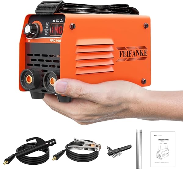 【送料無料】アーク溶接機 140A ミニポータブル溶接機 ??? IGBTインバーター 初心者向け 超小型 軽量 家庭用 溶接機 100V専用 210x130x90mm 日本語取扱説明書付き