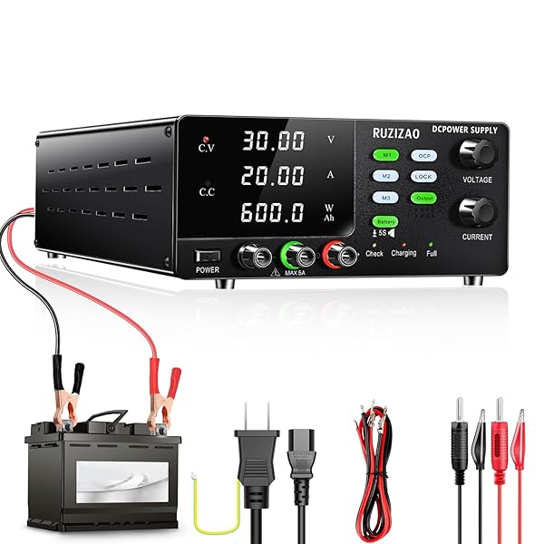 【送料無料】安定化電源 30V 20A 600W 大電力 可変直流安定化電源 4桁電圧電流電力表示 エンコーダ付きボタン 6V 12V 24V 電池充電用 スイッチング電源 DC 電気制御機器 実験室用 直流実験室電源 テープ記憶機能 サウンド OC｜フォレストオンライン