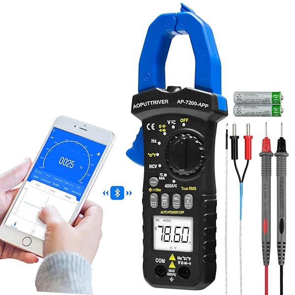 【貨物輸送無料】デジタルクランプメーターAP-7200APP ブルートゥース APP繋ぎ合わせる 6000かぞえ上げる AC/DC起電力電流 対抗値価値付ける NCV役立つこと 体温 日本語取扱説明書