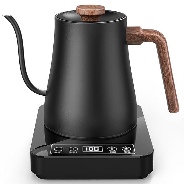 【送料無料】電気ケトル コーヒー 1℃単位温度調整 0.8L 小型 細口 ドリップポット 4時間保温機能 電気ポット コーヒー ケトル 1000W 空焚き防止機能 自動電源オフ カフェケトル 湯沸かし 一人暮らし 二人暮らし ステンレス クリスマス/｜フォレストオンライン