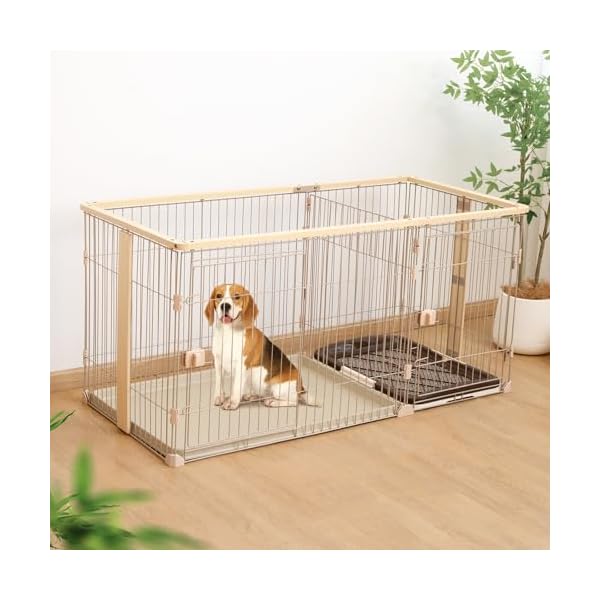 【貨物輸送無料】愛玩動物倶楽部 犬用伏せ籠 犬ゲージ 愛玩動物倶楽部 大屋根付き添い人書き割り ペットゲ