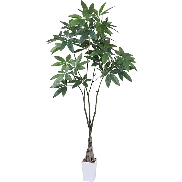 【貨物輸送無料】人工観葉草木 フェイクグリーン 観葉樹 造花 パキラ【高さ165珊】光触媒 空気の状態清