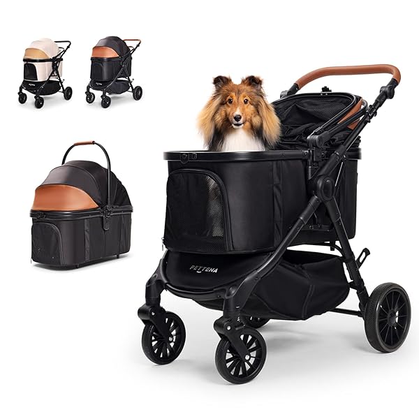 【送料無料】【中型犬専用】 ペットカート 中型犬 犬カート 30KG耐荷重 多頭 安定性最高 自立|フォレストオンライン