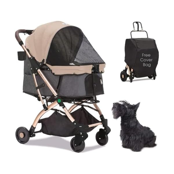 【貨物輸送無料】愛玩動物手押し車 犬 乳母車 4輪 犬用かーと 小型犬 中型犬 猫 多頭 愛玩動物持ちはこび