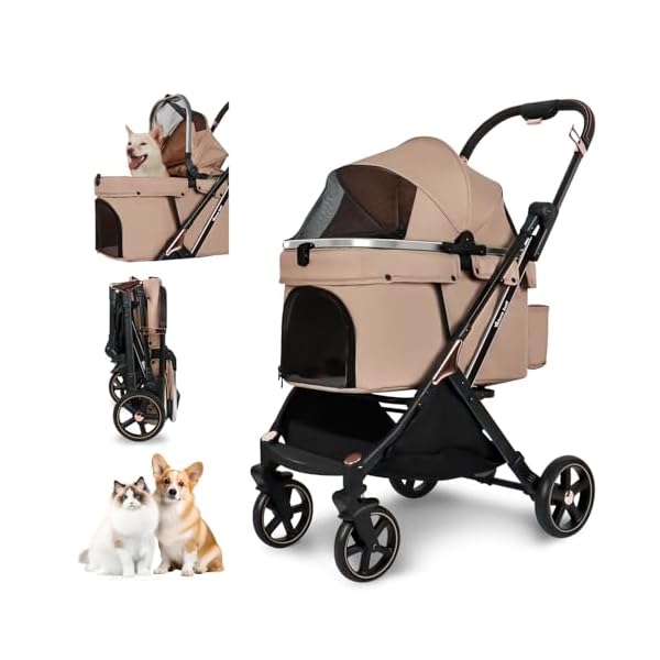 【貨物輸送無料】愛玩動物手押し車 犬 乳母車 4輪 犬用手押し車 中型犬 小型犬2匹 猫 飛び出し押しとどめるロバート・エドワード・リー