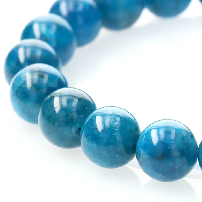 ブルーアパタイト ブレスレット 10mm玉 No.30 [ 画像現物・一点物 ] パワーストーン 天然石 FORESTBLUE フォレストブルー【7057】｜パワーストーン専門店 FORESTBLUE