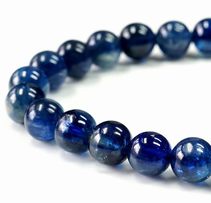カイヤナイト (タンザニア産) 　ブレスレット 6mm玉 No.6 [ 画像現物・一点物 ] パワーストーン 天然石 FORESTBLUE フォレストブルー【3882】