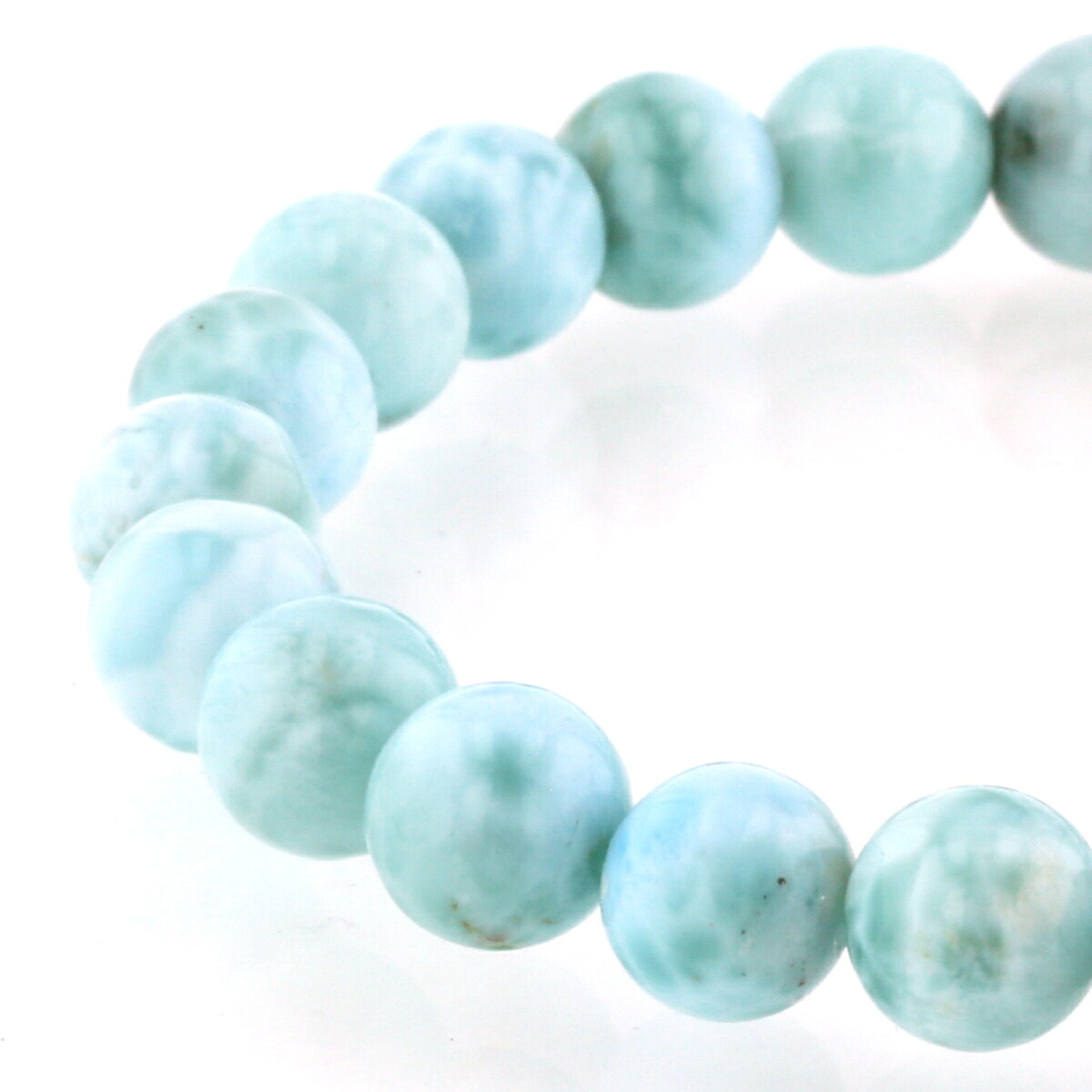 4A ラリマー ブレスレット 8mm玉 No.44 [ 画像現物・一点物 ] パワーストーン 天然石 FORESTBLUE フォレストブルー【4095】