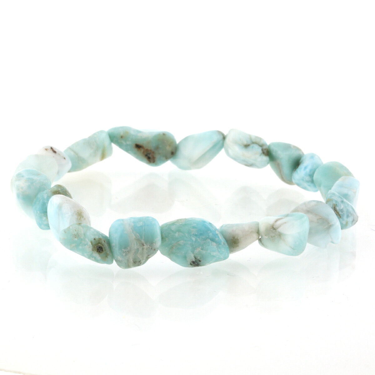ラリマー イレギュラー ブレスレット No.36 [ 画像現物・一点物 ] パワーストーン 天然石 FORESTBLUE フォレストブルー【4987】
