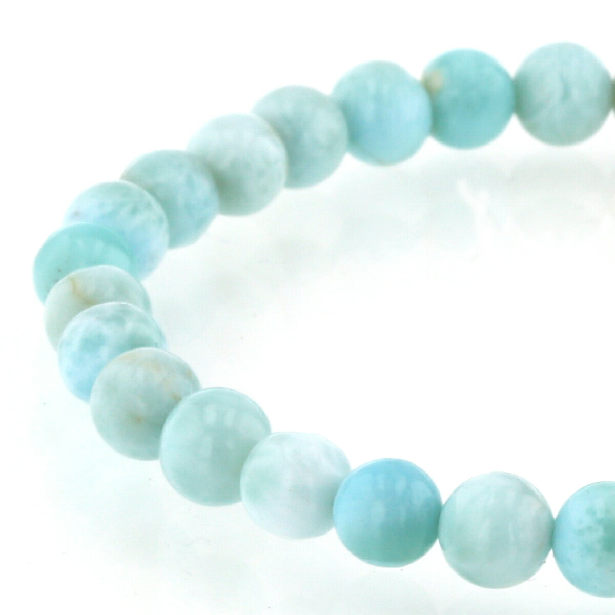 4A ラリマー ブレスレット 6mm玉 No.37 [ 画像現物・一点物 ] パワーストーン 天然石 FORESTBLUE フォレストブルー【4988】