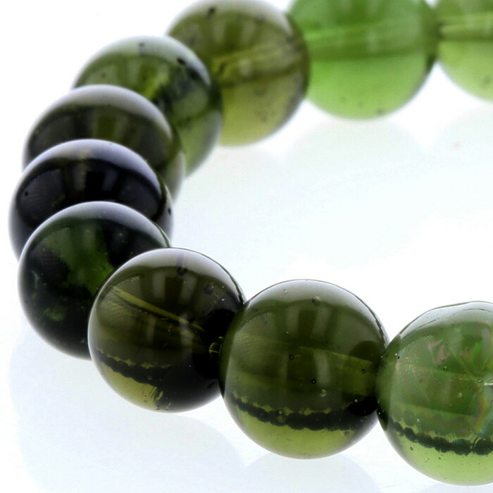 楽天市場】10.8〜10.9mmモルダバイト ブレスレット 最高級品 鑑別書