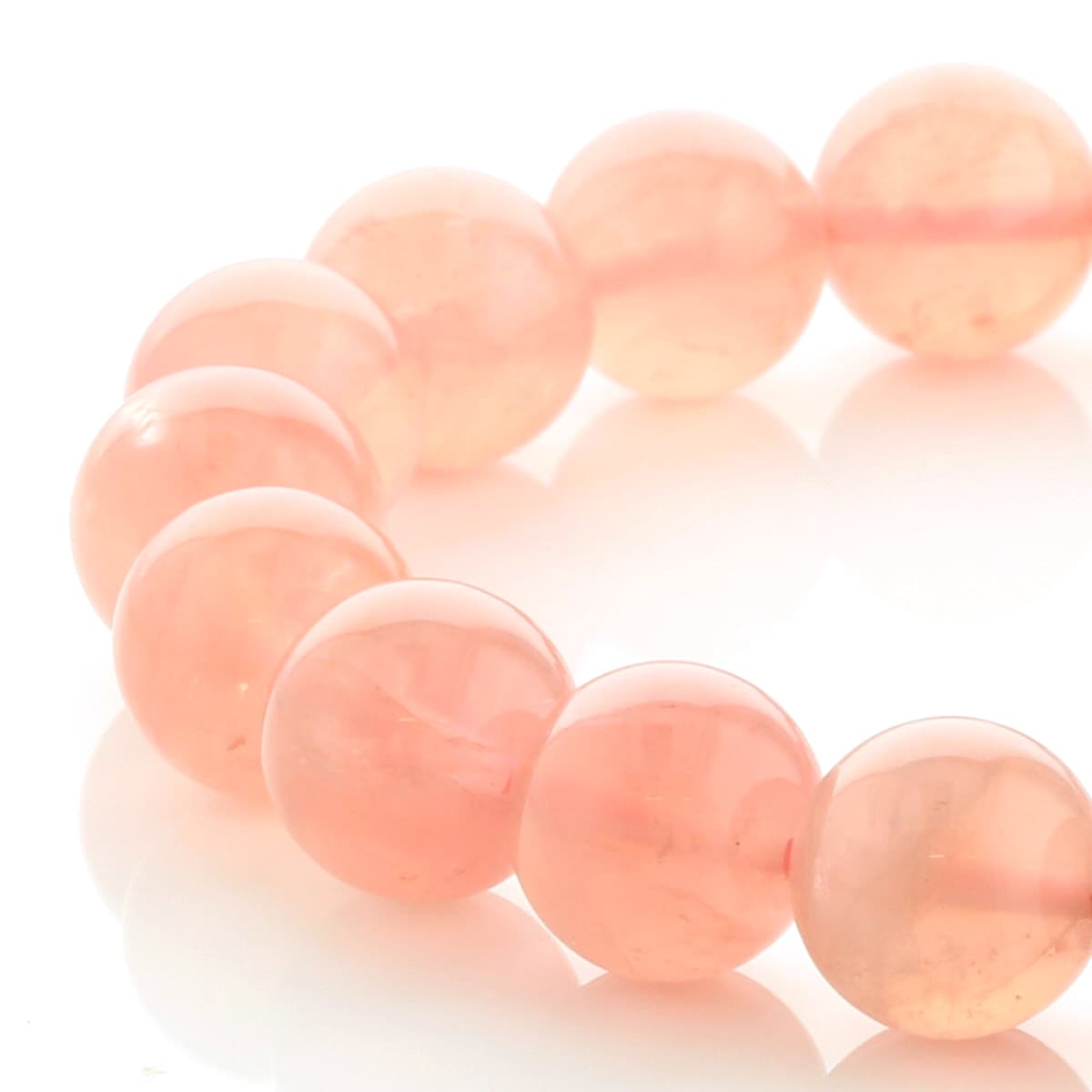 楽天市場】マダガスカル産 ローズクォーツ ブレスレット 10mm玉 No.16