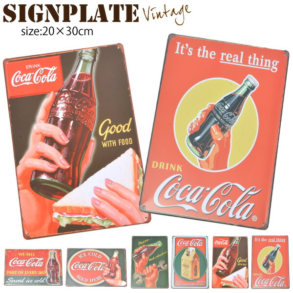 COCA-COLA SIGN PLATE コカコーラ ブリキ看板 サインプレート Coca Cola コカコーラ アメリカンサインボード Coca-Cola