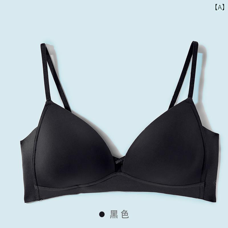 ノンワイヤーブラ 女性用 無鋼圈 インナー 超細 ヌード感 少女風 寄せ上げ フレンチ 三角カップ 透気 快適 上托 コットン モダール 薄型カップ 固定肩紐 後ろフック 無痕 ブラック ベージュ ピンク グレー パープル レッド イエロー グリーン か 5,552円