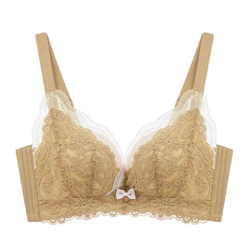 ブラジャー 女性用 セクシー レース 小胸用 寄せ上げ 調整型 無ワイヤー 中厚 海綿 3/4カップ モダール混 ストレッチ サイドサポート 副乳収納 快適 ブラック ミントグリーン イエロー パープルピンク ベージュ ブラック ミントグリーン イエロー 5,761円