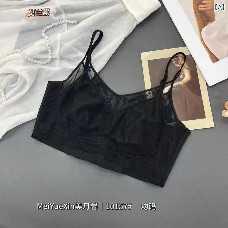 レディース 超薄 ウサギ耳 デザイン 大きめバスト ブラトップ 集める セクシー 透け感 抹胸 無痕 透気 美背 快適 接触冷感 ナイロン素材 3/4カップ 夏用 ブラック ベージュ ヌードカラー 均一サイズ セクシー風