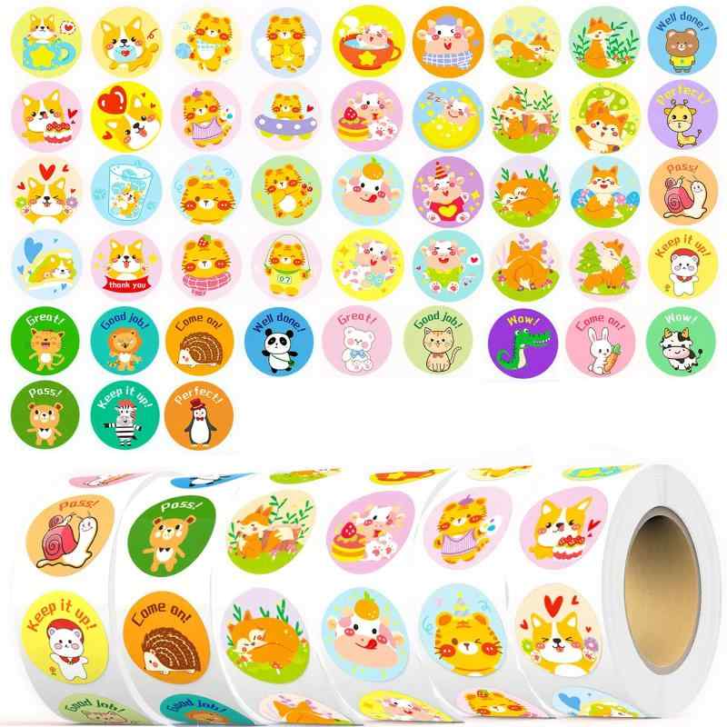 【楽天市場】YINKE ごほうびシール 動物 2500枚 ご褒美シール 英語 良くできました シール 教師褒美用 シール 可愛い シール 子供 ...