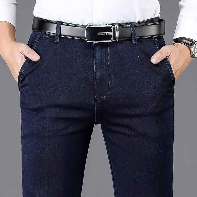 メンズ 牛仔パンツ 直筒型 高腰 深? ゆったり 大きいサイズ 中年 男性用 秋冬 デニム コットン ストレッチ 洗い加工 長ズボン ラフ 普段使い ビジネスカジュアル 深藍 グレー系 軽量 伸縮性 吸湿速乾 通勤 通年
