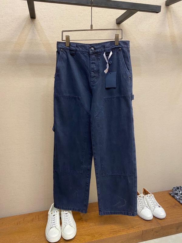 メンズ 牛仔パンツ 直筒型 長ズボン 染色加工 水洗仕上げ 刺繍 アルファベットロゴ 中腰 ジッパー開閉 中厚手 ストレッチ ポリエステル混 紺色 ストリート カジュアル 街着 青年向け 春 縫い目装飾 日常使い 軽量 通勤対応 デイリーウェア ファッシ