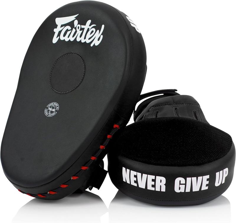 合革製FAIRTEX湾曲パンチングミット FMW-13 黒&白 (新品) 楽天市場】フェアテックス Fairtex マックスパンチングミット