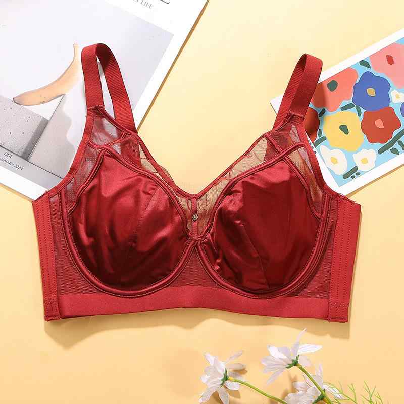 ブラジャーセット 女性用 薄型 ソフトワイヤー 谷間強調 脇肉収集 垂れ防止 調整型 無痕 透気 上持ち 美背 快適 3/4カップ ニット面料 固定肩紐 後ろ4列フック 赤 黒 グレー パープル ベージュ アイボリー 秋冬 通勤 日常使い 伸縮性 高級感