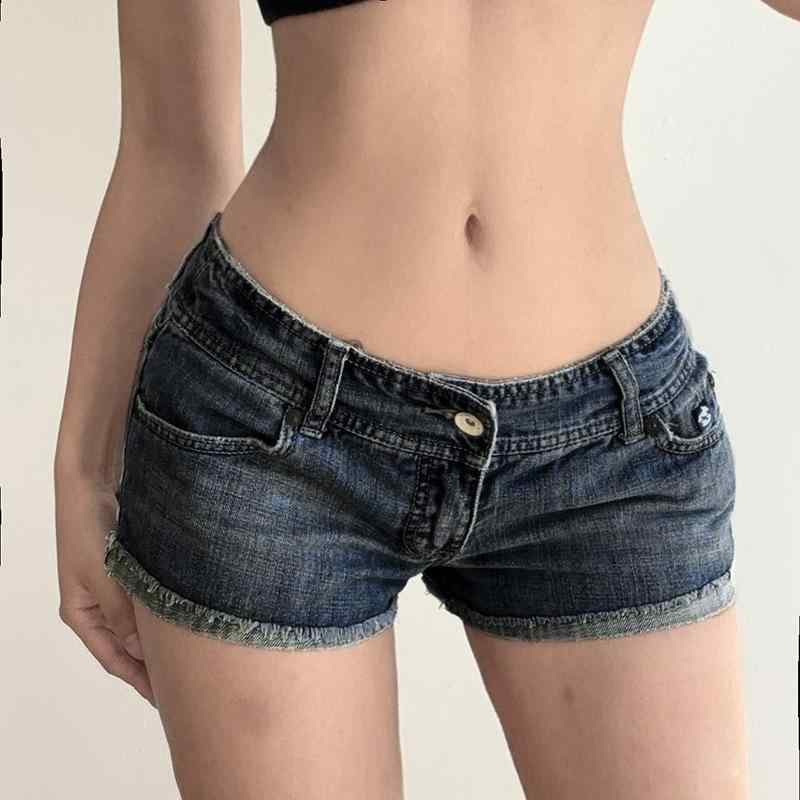 デニム ホットパンツ メンズ 低腰 翻し裾 洗い加工 ビンテージ 風 ストリート スタイル コットン 素材 微弾性 口袋 デザイン 切り替え 加工 ライトブルー 春夏 普段使い 軽量 伸縮性 シンプル シルエット