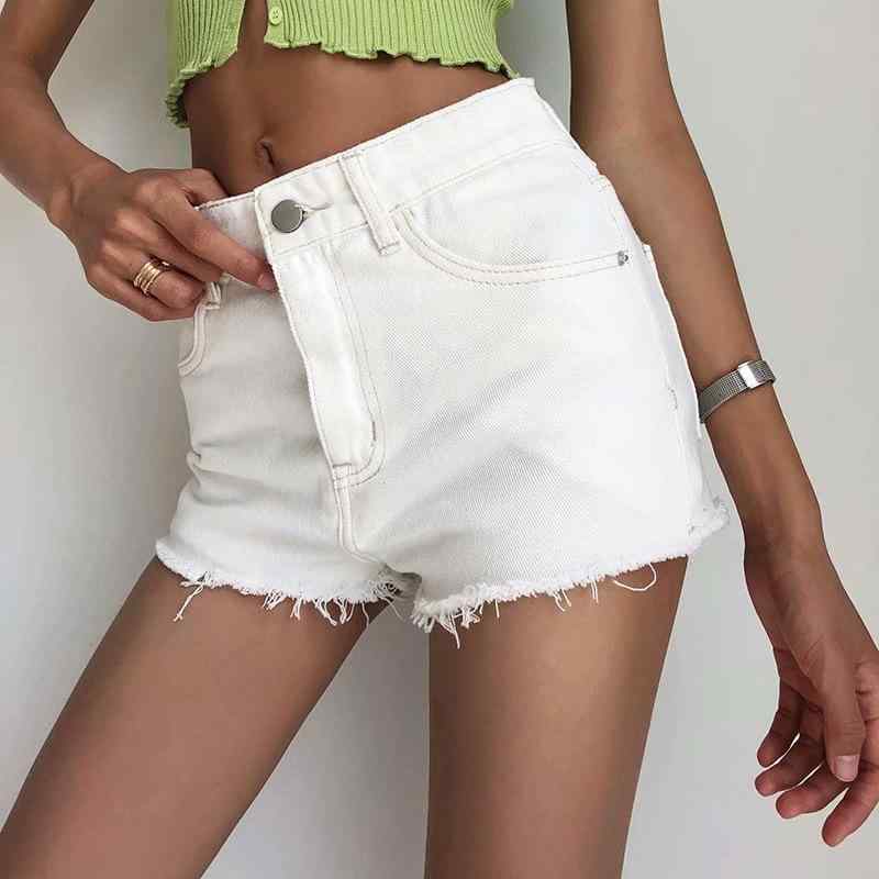デニム ショーツ 女性用 夏 春夏 高腰 直筒 切り替え ビッグシルエット 軽量 綿 デニム素材 吸湿速乾 洗い加工 ほつれ加工 街頭スタイル カジュアル 普段使い 通勤対応 ブラック ホワイト ライトブルー ダークブルー ラフ ビンテージ スリムフィッ