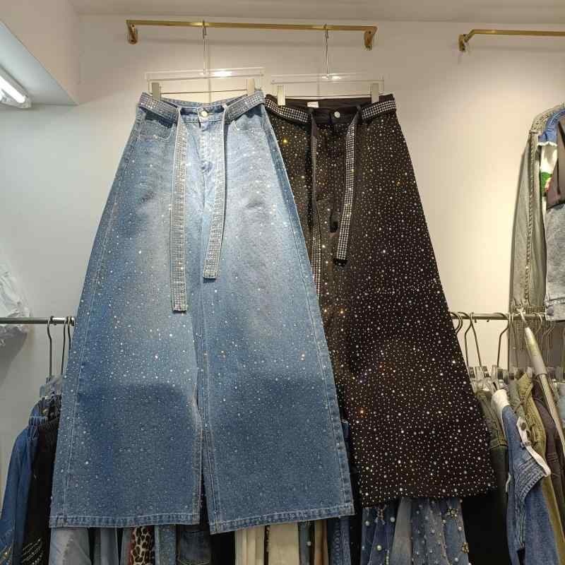 レディース 牛仔パンツ デニム 綿素材 ハイウエスト ワイドレッグ ロング丈 基本スタイル 街頭風 個性派 ブルー ブラック 幅広シルエット ストレッチ性 軽量 普段使い 通勤対応 切り替えデザイン 復古風 基本厚 通年用 潮人向け ゆったりフィット カ