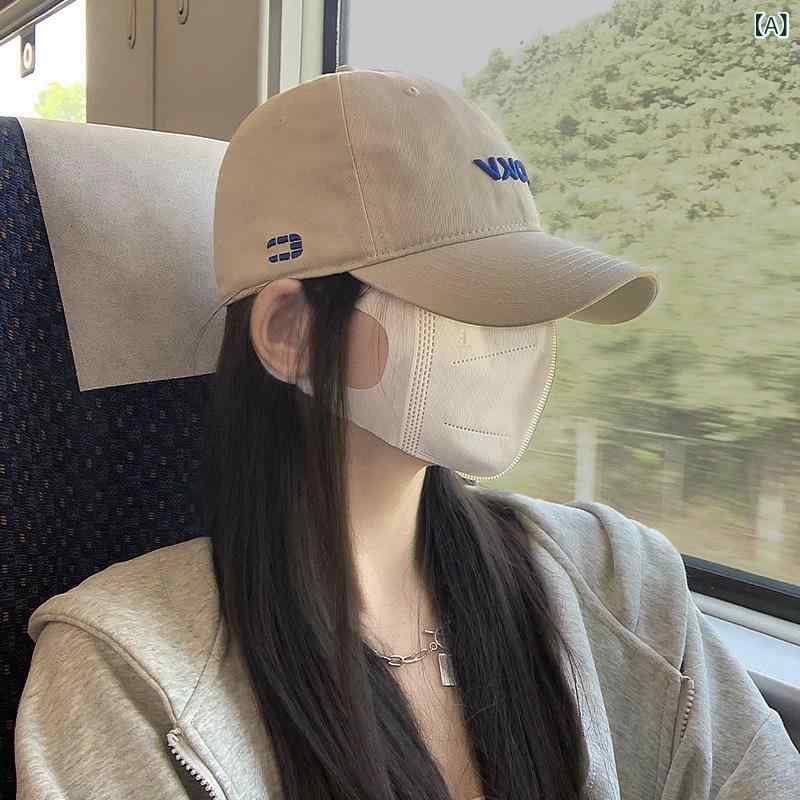 キャップ メンズ 綿 素材 夏 シーズン ベーシック デザイン 百搭 スタイル 韓国 風 トレンド アルファベット プリント ダックビル タイプ 大 つば 丸 型 トップ アウトドア 旅行 用途 紫外線 対策 機能 日よけ 効果 柔らかい 質感 軽量 快
