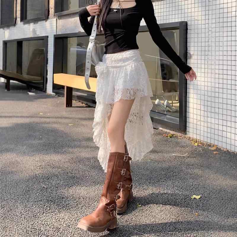 スカート 女性用 春夏 ミニスカート 半身スカート レース 切り替え ハイウエスト Aライン フレアスカート ガンガスカート 防走光 インナーパンツ 付き 吸湿速乾 ポリエステル 再生繊維 軽量 伸縮性 白色 アイボリー ピンク系 かわいい 普段使い 通