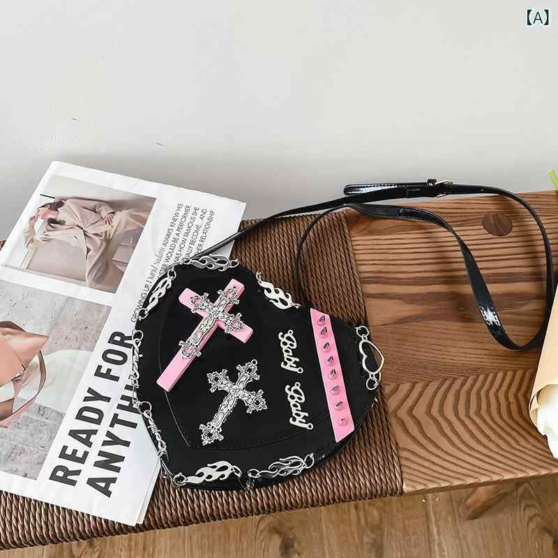 ミニバッグ 女性用 夏 春夏 韓国風 ファッション かわいい ハート型 肩掛け 斜めがけ 鞄 ブラック ピンク系 シンプル デザイン トレンド ストリートスタイル 日常使い 軽量 PU素材 合成革 横型 方形 ソフト 中型 ジッパー開閉 携帯ポケット シ