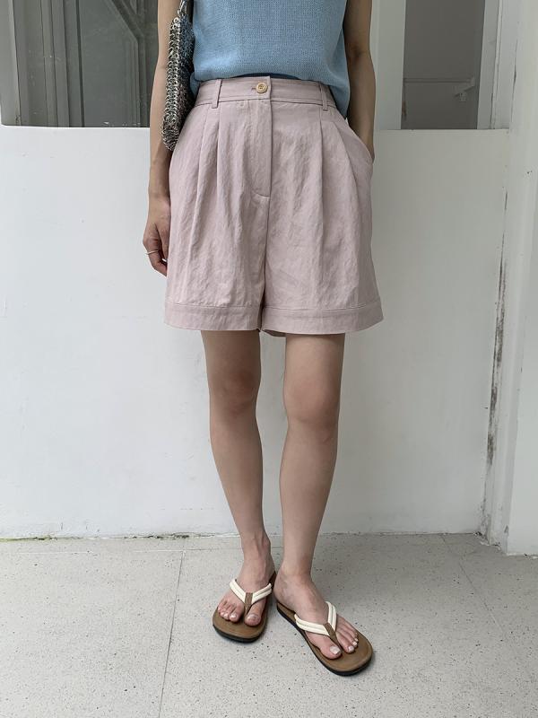 ショートパンツ レディース 夏 ハイウエスト ワイドレッグ スーツ風 綿混 薄手 直筒 刺繍 ホワイト ピンク グリーン デニムブルー 軽量 カジュアル 韓国風 普段使い 接触冷感 アイスクリームカラー 6,202円
