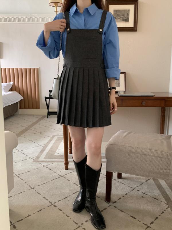 衣装 成人女性用 秋冬 深灰 百褶 背? 無袖 吊り帯 スコート 人となり 減齢 ひな型 ?? ポリエステル アニメ 伸ばすこと 自然調整能力のある 酉の方角 韓国風 日系 心地好い プレーツ 筋目 単品 仕掛ける 無地 押し付ける 製作 休間 表現スタイル