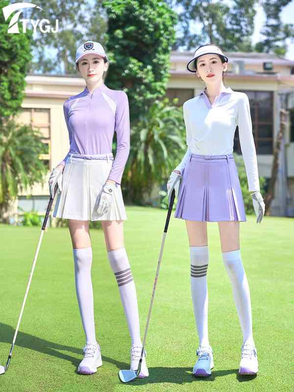 ゴルフ スカート 女性用 プリーツ ショート スカート 韓国風 スポーツ 防走光 スカートパンツ アウトドア ウェア 女性服 ゴルフウェア ハーフスカート 純色 ポリエステル 伸縮性 通年 ホワイト パープル ネイビー XS S M L XL ゴルフ テ