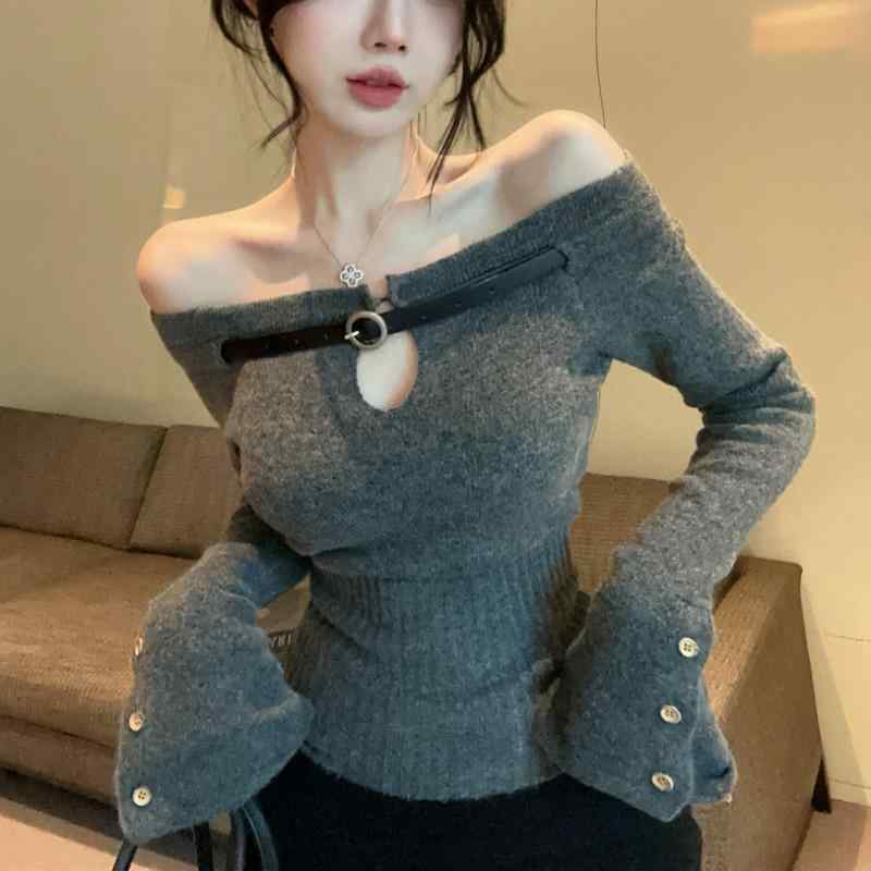ノースリーブ セーター 女性用 春夏 接触冷感 切り替え デザイン トップス インナー 私服 御姐風 ゆったりシルエット 雪ニール素材 包芯糸 プリンセススリーブ ポロカラ グレー 吸湿速乾 軽量 伸縮性 高級感 普段使い 通勤用 アウトドア