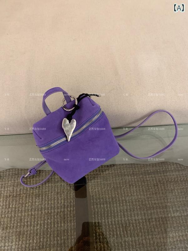 レディース バッグ 鞄 ミニ ハート バレル ミニバッグ 手提げ 斜めがけ 迷・胃 真皮 牛革 上質牛革 ミスティックパープル ラベンダー コールドミストブルー ミントグリーン アイボリー ベージュ ブラック 街頭ファッション トレンド ボックス型 箱型