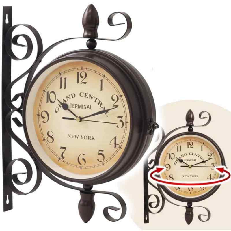 楽天市場】両面時計 おしゃれ 掛け時計 壁掛け時計 アイアン