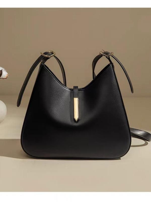 トートバッグ 女性用 大型 ブラック ブラウン ホワイト 欧米風 レトロ デザイン PU素材 ソフト 楕円形 磁石開閉 ジッパー内ポケット オープン外ポケット ダブルショルダー 日常通勤 普段使い 肩掛け 斜め掛け 軽量 収納力 高級感 秋冬