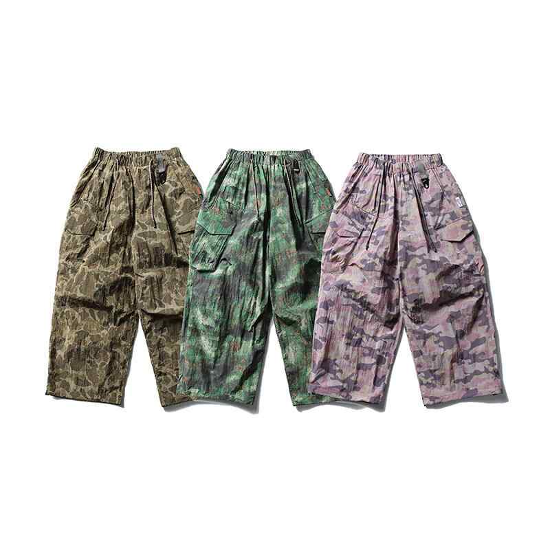 カーゴパンツ メンズ レディース 春夏 擬装柄 直筒 ミリタリー 工装 ユニ一発やる 綿織物混紡 耐久性 機洗いもの可 多隠し ミッドライズ ロープクロージャー 否伸ばすこと 軽さ 日常使い走り アウトドア サクラ色擬装 緑であること擬装 ダックハント擬装 ロ