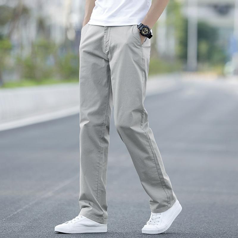 メンズ 休?パンツ グレー 直筒 九分丈 夏用 薄手 速乾 綿混 微弾性 中腰 ビジネス 普段使い 軽量 耐久性 防水 防風 免アイロン 色落ちしにくい グレー ブラック ダークグレー カーキ ネイビー