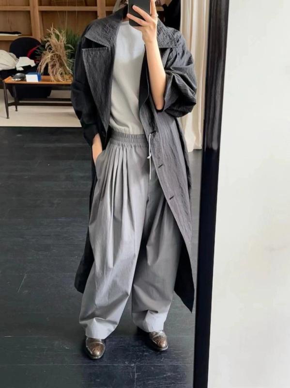 レディース 後宮ズボン下 韓国風 広広としたズボン下 高腰 ロング丈 綿織物原料品 うつり変わりひな形 薄墨色系 秋冬 ゆったり影ぼうし 伸ばすことなし 普段使い走り 軽さ 通い心地よい 吸湿性 好いたらしい相応う 韓国表現スタイル ビッグ影ぼうし ルーズフィット 灰