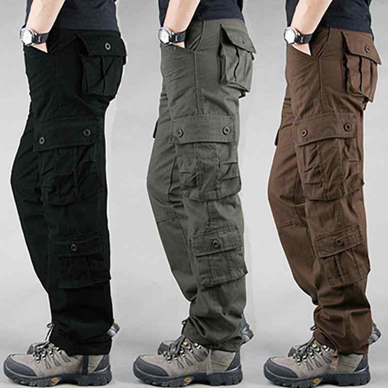 メンズ 工装パンツ 多ポケット 長ズボン ワイドシルエット 高腰 ストレートレッグ コットン 100パーセント 耐摩耗 春秋 深軍緑 宝藍 草緑 軍黄 ブラック カーキ 深灰 ブラウン 8ポケット 6ポケット ゆったり 大きいサイズ 普段使い 軽量 無地